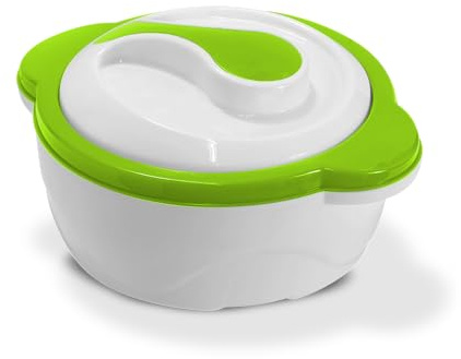 TELE WELT termoskål med lock, grön [5 liters kapacitet] med värmebehållaren grillmat varm i upp till 4 timmar – termoskål ⌀ 26 cm