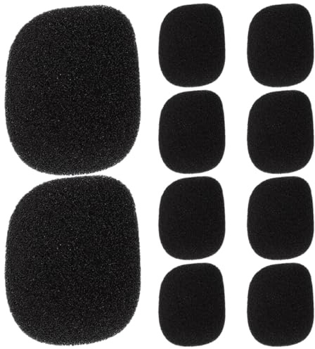 MAGICLULU 10 Stück Kleiner Mikrofon Windschutz aus Schwamm Windschutzscheiben für Ansteckmikrofone Leichter Schutz für Headset und Konferenzen