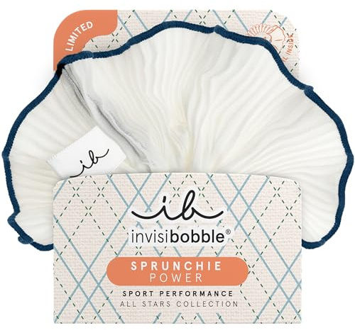 invisibobble Scrunchie Damen Sport – Sprunchie Power Match Point Tennis-Design verspielt – Zopfgummi starker Halt Spiralhaargummi Workout Dutt – HairLoveTech Haaraccessoire Alltag Gym