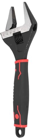 Llave Ajustable de Boca Ancha de 10 Pulgadas, Llave de Acero CrV con Mandíbula Profunda y de Goma Antideslizante, Ideal para el Hogar, Garaje, Taller y Reparación de Plomería