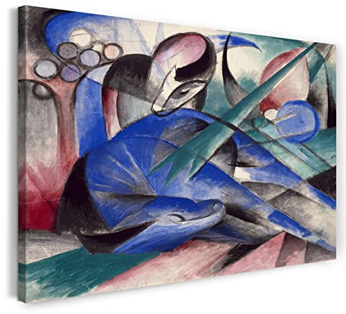 Printed Paintings Leinwand (120x80cm): Franz Marc - Träumendes Pferd (1913)