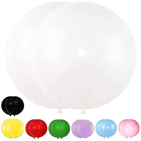 DIWULI Weiße Luftballons XXL - Riesenballon Party Hochzeit