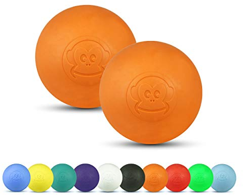 Captain LAX Massageball Original - Lacrosseball 2er Set, aus Hartgummi, mit den Maßen 6 x 6 cm geeignet für Triggerpunkt- & Faszienmassage/Crossfit