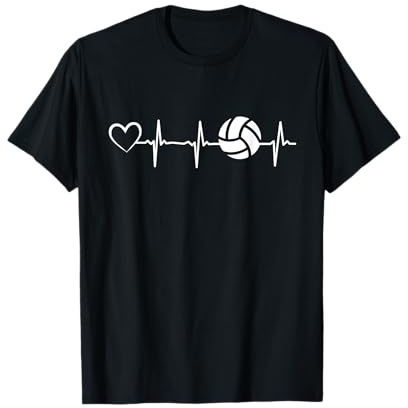 Volleyball Herzschlag Herz Volleyballer - Beach Volleyball T-Shirt