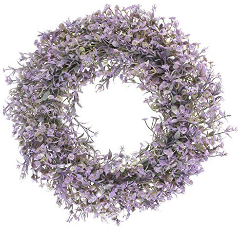 Türkränze, Künstliche Türkranz Deko, Vordere Tür Kranz Künstliche Lavendelkranz Dekoration Blume mit Gypsophila Für Wandtür Hochzeit Party Blume Vordere Türkränze Für Frühling und Sommer