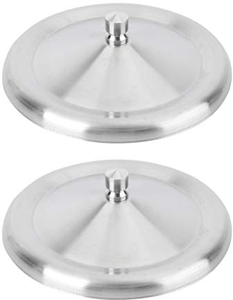 TOPBATHY Becherdeckel Aus Lebensmittelechtem Edelstahl Wiederverwendbarer Deckel Für Tassen 2er-set Silberfarben