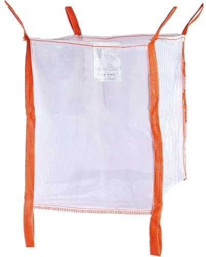 Kaminholz Bag Woodbag Firewoodbag Brennholz luftdurchlässige BigBag Holzsack Holzbag Big Bag 80 x 95 x 100 cm (1 Stück) Weiß