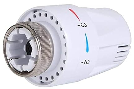 ANCLLO 2PCS Thermostatic Radiator Valve TRV Radiator Valves Replacement Head M30x1.5 Radiator Thermostat Valve Head for Home Office Bedroom