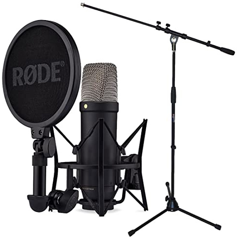 Rode NT1 5th Generation XLR USB Studio-Mikrofon Schwarz + keepdrum Mikrofonständer