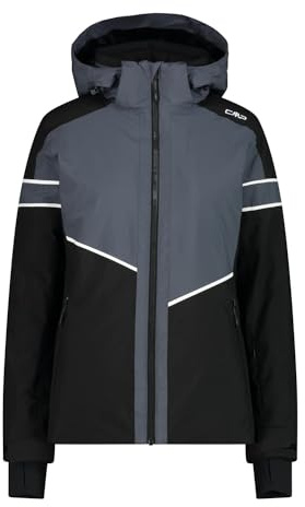 CMP - Giacca Donna Cappuccio Zip, Nero, L