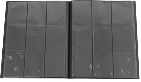 Sammelkartenordner mit 9 Taschen, Wasserdichter Sammelalbum-Displayhalter für Gaming-Karten, und Andere TCG (Schwarz)