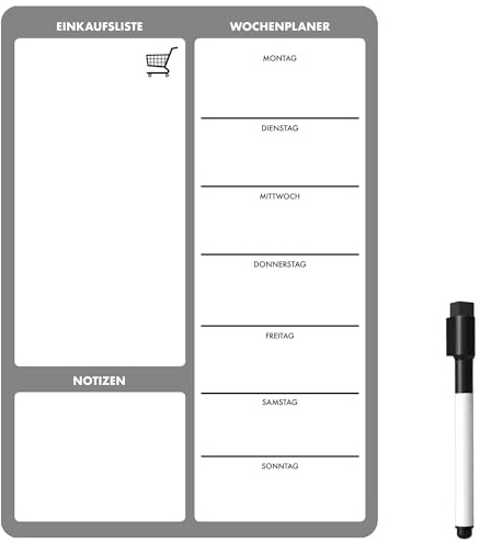 Der Magnet Shop Magnetischer Wochenplaners (30 x 21cm [A4], grau)