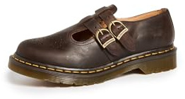 Dr. Martens Women's 8065 Mary Jane Loafers, Dark Brown Crazy Horse, 6 Medium US