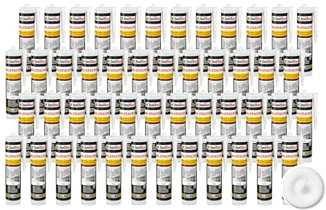 Isolbau Maleracryl 48 x 300 ml Weiß - Plastoelastischer Acryl-Dichtstoff zum Abdichten von Fugen im Innen- & Außenbereich - Kartusche