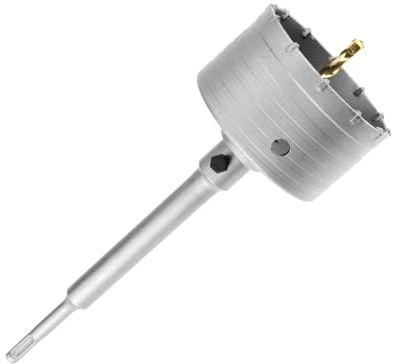 SDS Plus Beton-Lochsägen-Wandbohrer, Ø30 ~ 160 mm, Kernbohrer für Hammerbohrer, Lochschneider für Beton, Mauerwerk, Zement, Silikatziegel (160 mm + 220 mm Adapter)