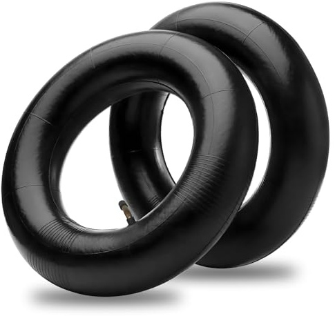Lot de 2 chambres à air 3,50-8 4,80/4,00-8 avec valve incurvée TR-87, compatibles avec diverses tondeuses à gazon, brouettes, remorques de jardin, karts, chariots de golf et plus encore