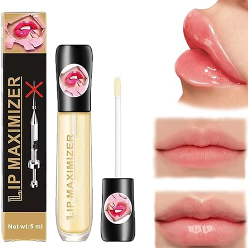 Lip Plumper Vitamin E Lip Plumping Serum, Lip Maximizer Hyaluronic Lip Plumper, Lip Enhancer Plumper Lip Care Serum, Lip Repairing Reduce Lip Fine Lines. (2pcs)