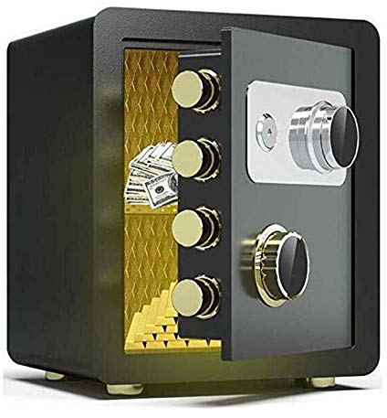 BIANBIANBH Feuerfester, wasserdichter Tresor, sichere Tresore für zu Hause, Schranktresore 40 cm, kleine, unsichtbare, an der Wand montierte Maschinen, Ganzstahl-Safe, Bürobett, Mini-Diebstahlsichere
