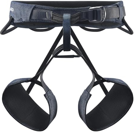 KAILAS Airo Rock Climbing Harness Men Mountaineering Tree Ice Climbing Women Half Body Safety Belt Rappelling, Large, Denim Black
