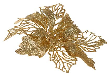 Alipis Glitzernde Poinsettia Blumen Hohl Künstliche Blumen Weihnachtsornamente Weihnachtsbaum Hängedekoration