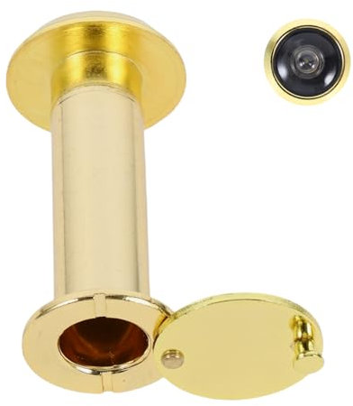 Gadpiparty HD Glass Peephole Viewer for Front Door Adjustable Fit 14-18mm Aperture Privacy Protection Wide Angle Anti-Tamper Suitable for Metal Doors