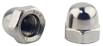 SUKITMISO 15 Stück Hutmuttern M12 Form nach DIN 1587 Hochwertige A2 V2A Edelstahl Kappenmuttern Hutmutter hohe dekorative Muttern, M12 x 1,75mm