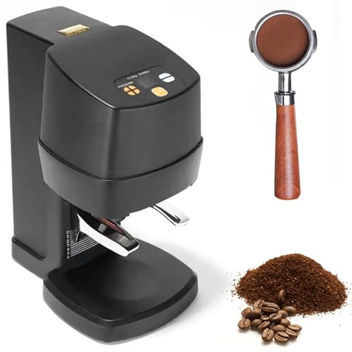 HNBYLMM Tasseur à café, Tampon à Expresso Automatique 58mm avec Fonction de Nettoyage, Pression réglable de 22 à 66 lbs, Hauteur du Support réglable, pour cafés et Usage Domestique,PlainWeave