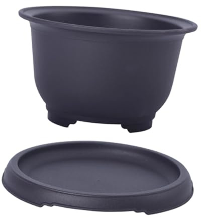 Ronyme Maceta de Entrenamiento con Bandeja de Humedad para bonsáis, Maceta para Interior y Exterior, para Plantas de Interior, jardín y Patio, 15 X 9.1 X 8.9 Cm