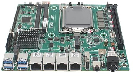 3 schede madri i225/i226+1* i219V LAN Mini-ITX DDR5, H610 SATA 6 Gb/s (CPU Core i3/i5/i7 LGA1700 di 12a generazione, M.2 (NVME), 2 x SATA3.0, slot PCIEX16, N17 NAS Motherboard. erboard/LVV DS