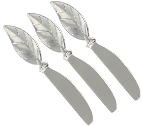 SHINEOFI Lot de 3 Tartineurs à Beurre en Alliage de Zinc, Spatules à Confiture et Racloirs Pratiques Cuisine, Ustensiles Polyvalents pour Fromage, Beurre et Pâtisseries, Outils Portables