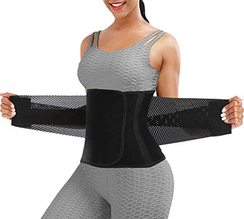 ChongErfei Waist Trainer Belt for Women - Waist Trimmer Ab Belt - Tummy Control Body Shaper(Black,X-Large)
