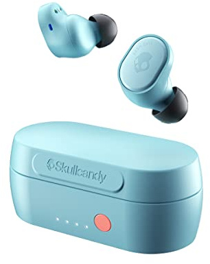 Auricolari Skullcandy Sesh Evo True Wireless Bluetooth, Resistenti A Sudore, Acqua e Polvere IP55, Fino a 24 Ore Di Autonomia Totale - Blu Sbiancato