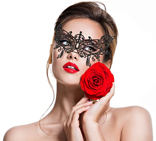 Balinco VENEZIANISCHE MASKE, Damen Maskenball, Elegant, Partyoutfit Zubehör, Kostüm Accessoire, Karneval-, Fastnacht-, Fasching-, Halloween, Sexy Frauen Augenmaske