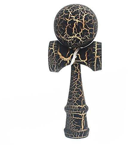 Gudong Wooden Teen Outdoor Toys Outdoor Sports Kendama Toy Balls Colorful Design of Crack Beech Wood for Kids & Adult Outdoor Ball Sports (Golden)