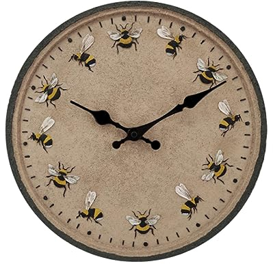 Fenteer Outdoor-Uhr, Wanduhr, leichtes Kunstharz, 30 cm, kreative, Moderne, wasserdichte Gartenuhr, Hängeuhr für Flur, Badezimmer, Terrasse, Eingangsbereich,