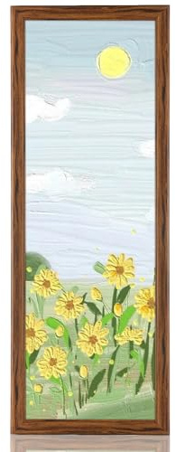 8x24 Wood Frame Brown, Rustic Natural Wooden 24x8in Poster Picture Frame, Distressed 8 x 24inch Woodgrain Gallery Photo Frame with HD Plexiglass, Horizontal Vertical Wall Mounting Display 1pcs