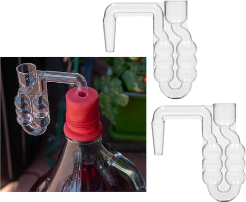 lilawelt24 2X Winkel- GÄRRÖHRCHEN GÄRROHR/Gärung Gärspund für Behälter Gärrohr GÄRAUFSATZ für GUMMISTOPFEN