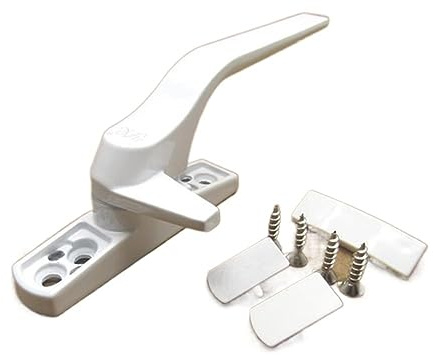 RaamKa Manilla Ventana Manija de Puerta y Ventana de Acero y plástico Grueso, manija de Ventana, Hebilla de Cerradura Antigua, manija de Siete Caracteres Manilla Puerta Ventana (Color : Left)