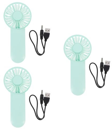 PRETYZOOM 3 Sätze tragbarer Reisefan Misting persönlicher Fan kühlender Handventilator USB-Fans Lüfter Sommerfan Mini- Schreibtisch Geschenk Student Plastik