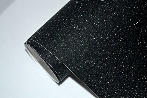 Neoxxim 10,4€/m2 Glitzer Auto Folie - Glitzer schwarz 200 x 150 cm Lackfolie Car Wrapping Lackschutzfolie blasenfrei flexibel