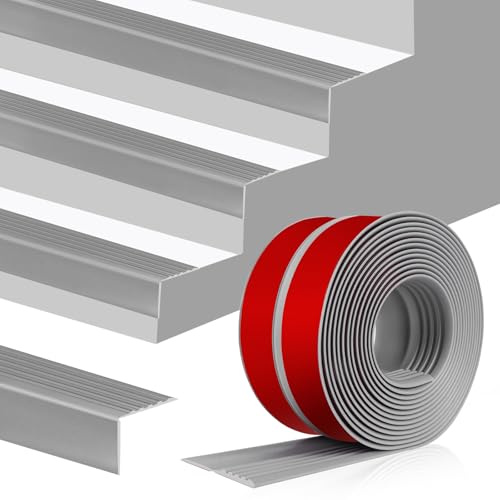 Hamminy Stair Edge Trim Self Adhesive Rubber Stair Nosing Edge Protector