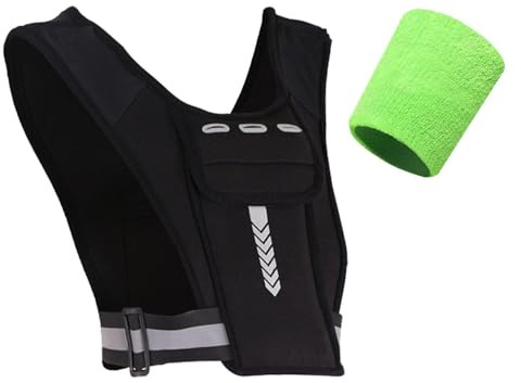 ZGDEIWGF Gilet Réfléchissant et Brassard De Sport, Sac à Dos De Plein Air pour Course à Pied - Équipement De Sport Portable