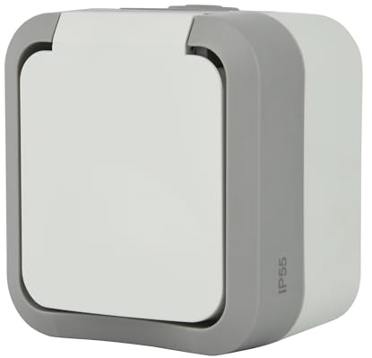 Electraline 615905 Prise Française (2P+T) 16A Outdoor IP55 Hypro
