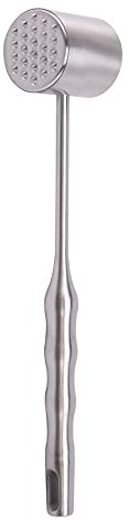 GZKDKZB Ablandador de Carne - Mazo ablandador de Carne de Acero Inoxidable de Metal, Martillo de Carne de Doble Cara para Cocina y aparatos
