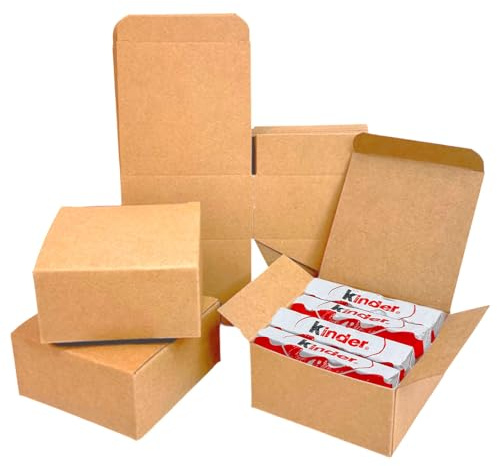 Festa Centro Scatoline Carta Kraft Marrone 8x8x4 cm 50Pz