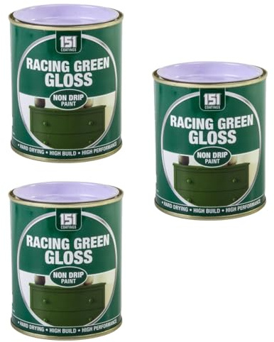 MIXEL Racing Green Non-Drip Gloss Paint, Easy to Apply, Quick-Drying, Perfect for Use on Metal, Wood, Home Décor, UV-Resistant, Interior and Exterior Use, 300ml, (3 Pcs)