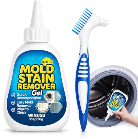 WINUSD 8OZ Active Stain Remover Gel Cleaner for Washing Machine Seal, Bathroom Grout, Shower Caulk, Tile, Walls, Toilet Bowl, Sink, Silicone - Effortless Application, Long-Lasting Protection