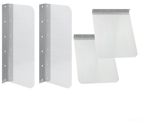 Stainless Steel Splashback for Sink 2 Pcs with Screws, for Kitchen and Bathroom (Large)