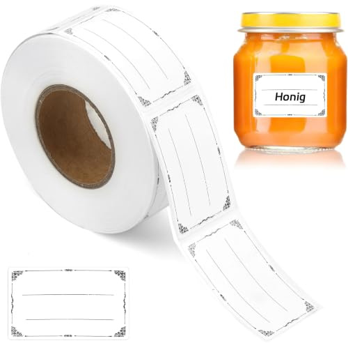 Etiketten Selbstklebend Marmeladen 600 Stück, Etiketten Marmeladengläser
