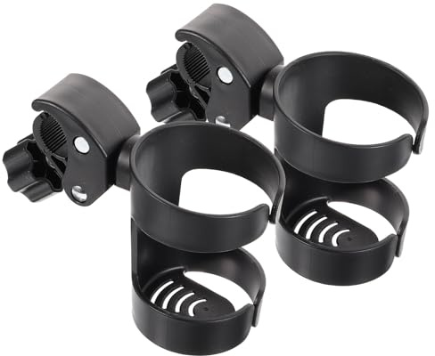 GOOHOCHY 2 piezas Portavasos para Andador y Silla de Ruedas Soporte Ligero para Bebidas Compatible con Cochecitos y Carritos para Adultos Mayores y Uso Diario